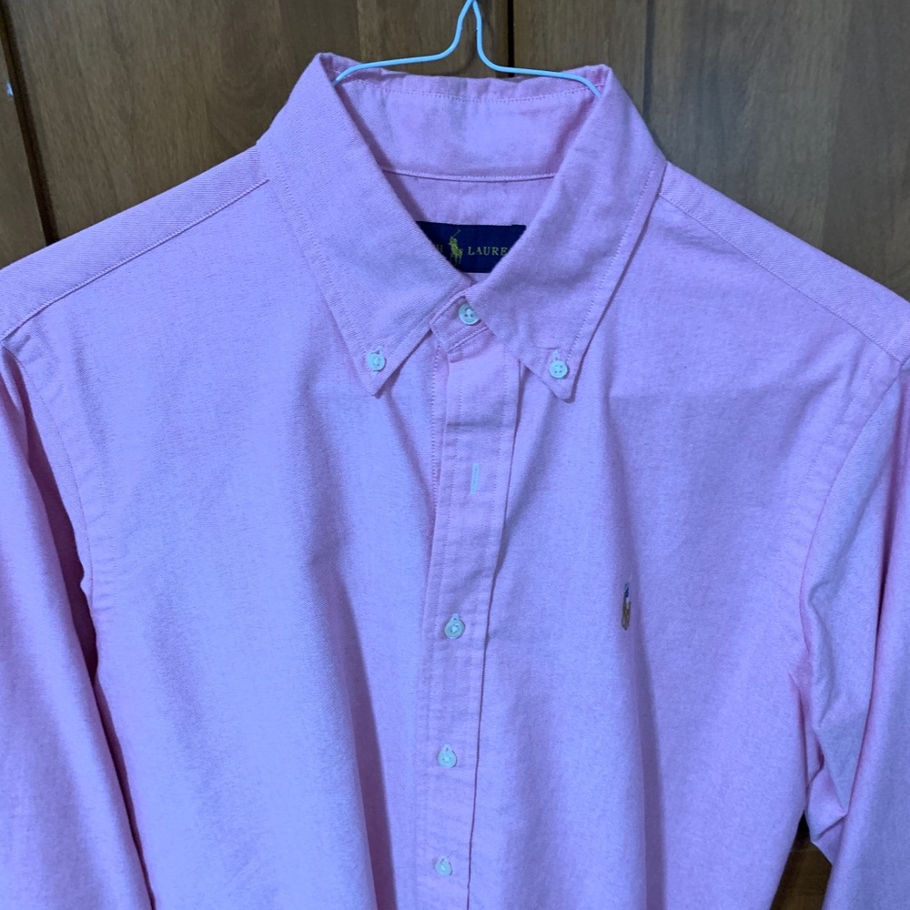 Polo Ralph Lauren pink cotton button up like new